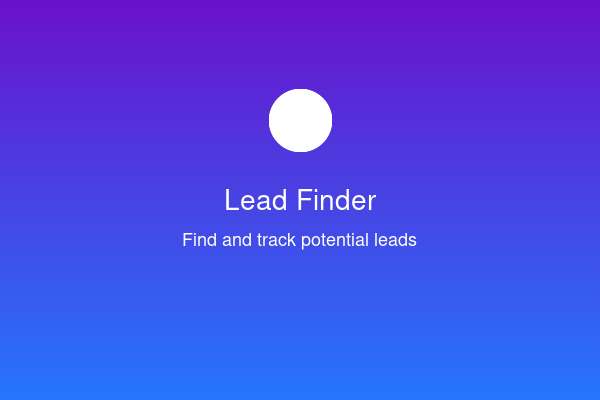 Lead Finder Feature